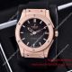Best Copy Hublot Geneve Brown Face Brown Leather Band 41mm Rose Gold Case Watch (3)_th.jpg